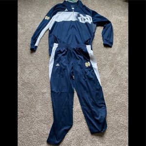 Notre Dame adidas warmup suit